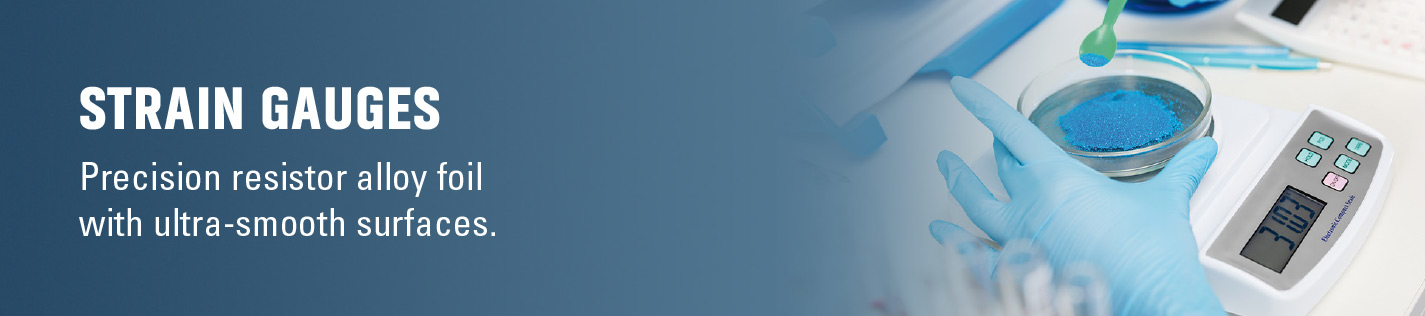 Foil strain gauges and ultra-thin foil with smooth surfaces for automatic vending machines